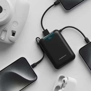 خرید پاوربانک فست شارژ تایپ سی و یو اس بی پاورولوژی با کابل تایپ‌سی متصل و نمایشگر دیجیتالی