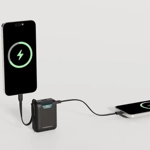 قیمت پاوربانک فست شارژ تایپ سی و یو اس بی پاورولوژی با کابل تایپ‌سی متصل و نمایشگر دیجیتالی