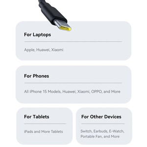 فروش کابل فست‌شارژ دو سر تایپ سی بیسوس