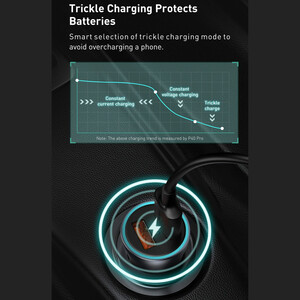 قیمت شارژر فندکی فست شارژ ماشین تایپ‌سی و یواس‌بی 40 وات بیسوس