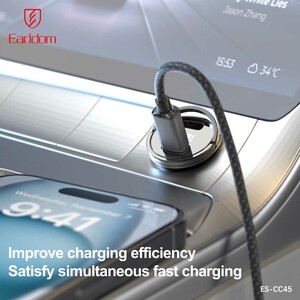 قیمت شارژر فندکی دو پورت تایپ سی 36 وات ارلدام