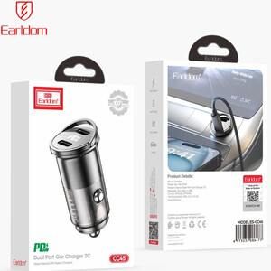 فروش شارژر فندکی دو پورت تایپ سی 36 وات ارلدام