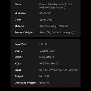 قیمت هاب تایپ سی 5 پورت بیسوس