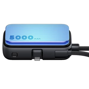 کیفیت پاوربانک 22.5 وات 5000 مک دودو با کانکتور لایتنینگ و کابل تایپ سی متصل