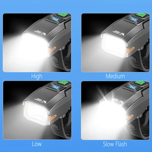 خرید چراغ جلو دوچرخه شارژی اسمایلینگ شارک با بوق هشدار