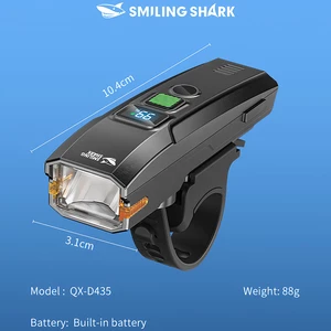 چراغ هوشمند شارژی ضدآب دوچرخه اسمایلینگ شارک با بوق هشدار