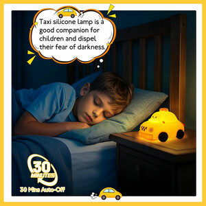 خرد چراغ خواب فانتزی رومیزی شارژی طرح تاکسی ایکس‌او