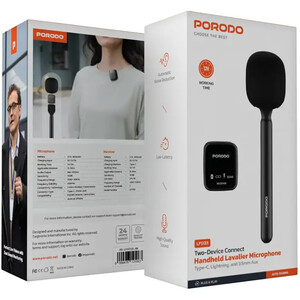 میکروفون بی‌سیم با اتصال همزمان دو دستگاه  پورودو