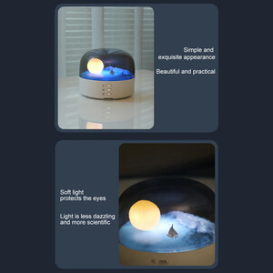 چراغ خواب رومیزی LED ماه قابل شارژ  LJC-213