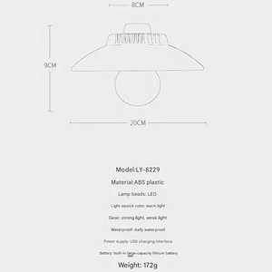 چراغ کمپینگ شارژی ضدآب اسمایلینگ شارک