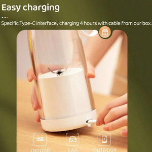 مخلوط‌کن شارژی 500 میلی‌لیتری 60 وات