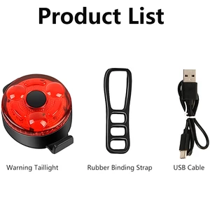 چراغ عقب دوچرخه شارژی ضدآب اسمایلینگ شارک