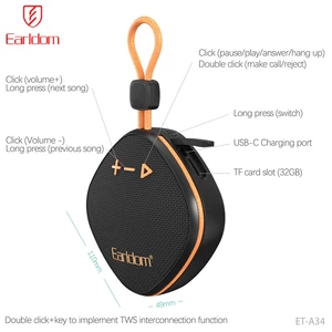 بلندگوی کوچک بلوتوثی Earldom A34