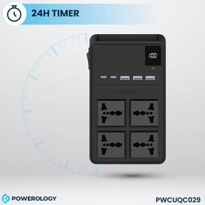 قیمت چند راهی و محافظ برق 2500 وات سوکت، یو اس بی و تایپ سی پاورولوژی