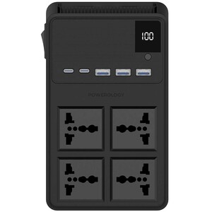 چند راهی و محافظ برق 2500 وات  4 سوکت، 3*USB و 2*TYPE-C پاورولوژی