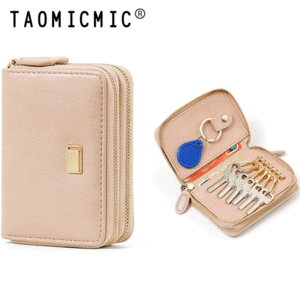 کیف پول زنانه صورتی تاشو تائومیک‌میک