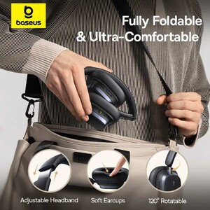 هدفون بلوتوث و هدست سیمی نویز کنسلینگ فعال ANC با اتصال دوگانه بیسوس