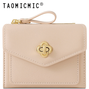 کیف پول زنانه تاشو صورتی