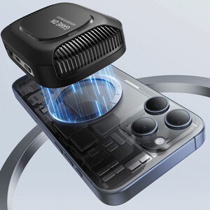 فن قدرتمند کولر Baseus MagPro II در حال خنک کردن