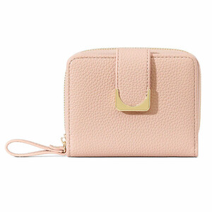 کیف پول صورتی زنانه با قفل طلایی