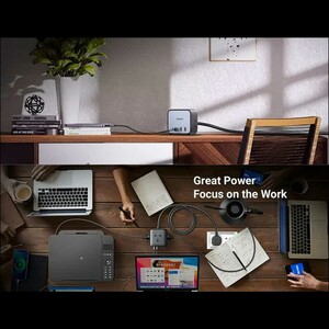 چندراهی برق 2500 وات سه سوکت، دو USB و دو Type-  فست 65 وات یوگرین