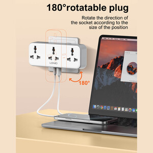 قیمت چند راهی برق 3 سوکت، یک یو اس بی و  یک تایپ سی الدینیو