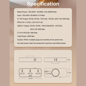 چند راهی برق 3 سوکت، یک یو اس بی و  یک تایپ سی الدینیو