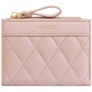 کیف پول صورتی با ساختار داخلی منظم