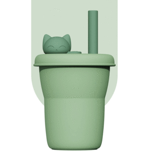 لیوان سیلیکونی جوردن جودی با طرح گربه رنگ سبز