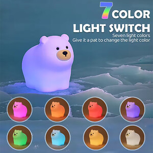 خرید چراغ خواب رومیزی شارژی طرح خرس