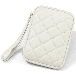 کیف پول  سفید ساده زنانه با طراحی لوزی