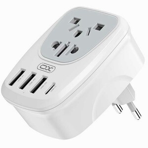 فروش شارژر دیواری و چندراهی برق یک سوکت جهانی، 3 یو‌اس‌بی و 1 تایپ‌سی 15 وات ایکس‌او