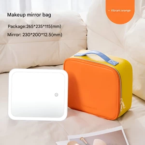 کیف دستی قابل حمل لوازم آرایش و آینه میکاپ چراغ دار لمسی شارژی  جوردن‌ و جودی