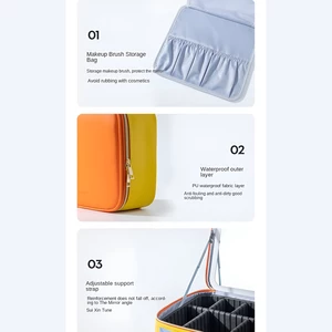 کیف دستی قابل حمل لوازم آرایش و آینه میکاپ چراغ دار لمسی شارژی  جوردن‌ و جودی