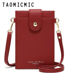 کیف دوشی و موبایل قرمز زنانه کوچک تائومیک میک