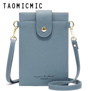 کیف دوشی و موبایل آبی زنانه کوچک تائومیک میک