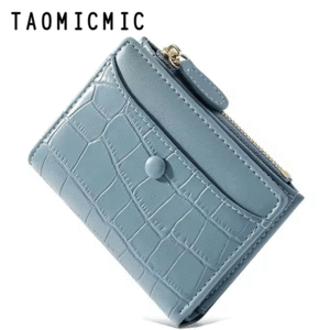 کیف پول طوسی زنانه تاشو تائومیک میک