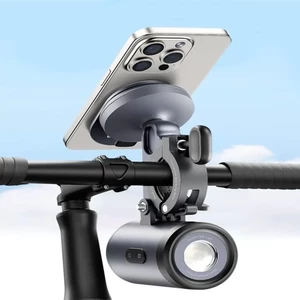 پایه نگهدارنده گوشی و چراغ دوچرخه در یک دستگاه