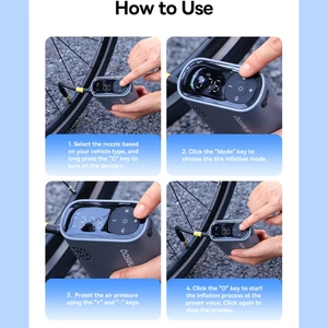 پمپ باد دوچرخه و موتور با چراغ قوه بیسوس