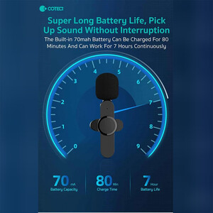 خرید  میکروفن بی‌سیم یقه‌ای کوتسی