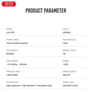 ویدئو پروژکتور قابل حمل هوشمند ایکس او