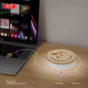 چراغ قوه دستی مسافرتی قابل شارژ ضد آب و لامپ ال ای دی ریسه رنگارنگ جمع شو ایکس او