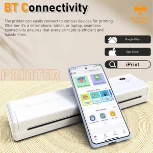 چاپگر حرارتی بدون جوهر قابل شارژ پرتابل مسافرتی