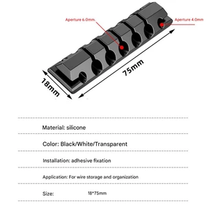 گیره نگهدارنده و نظم دهنده کابل (بسته 5 عددی)