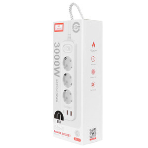 کیفیت چندراهی برق 3000 وات سه سوکت، یک یو اس بی و دو تایپ سی 2.4 آمپر رومیزی ارلدام