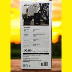 کمپرسود باد شارژی پاورولوژی بهمراه پاور بانک و چراغ قوه