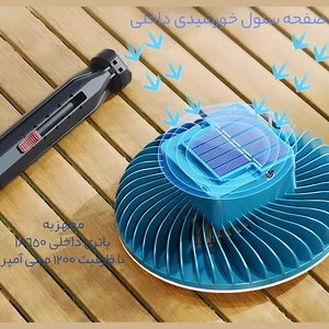 فروش پنکه و لامپ اضطراری مسافرتی دو منظوره رومیزی و آویز اسمایلینگ شارک