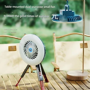 کیفیت پنکه و لامپ اضطراری مسافرتی دو منظوره رومیزی و آویز اسمایلینگ شارک