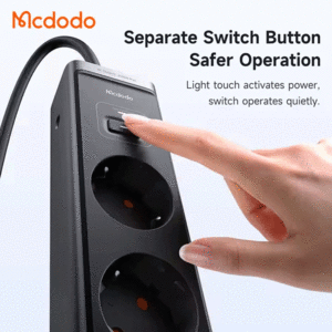 فروش چندراهی برق سه سوکت، یک یو اس بی و دو تایپ سی 30 وات شارژ سریع رومیزی مک دودو