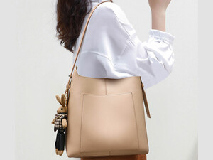 قیمت کیف دوشی زنانه با ظرفیت بزرگ New Women's Leather Bucket Bag Large Capacity